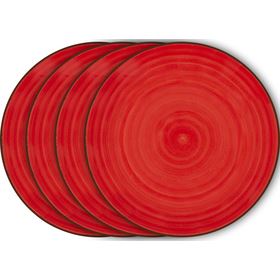 LAMART LT9059 Set červených dezertných tanierov 4 ks 42004702 HAPPY