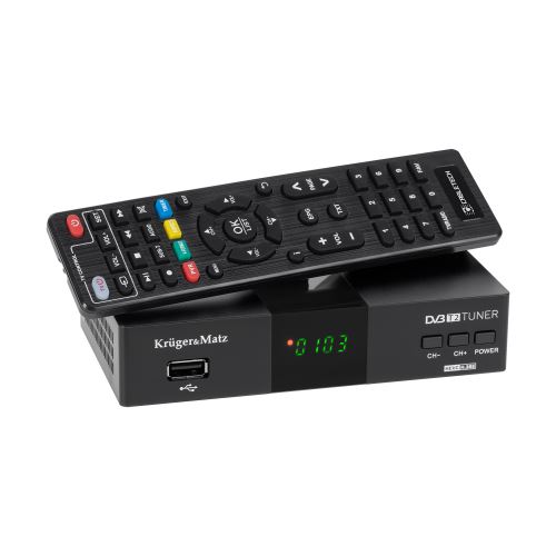 Kruger&Matz KM0550D Tuner DVB-T2 H.265 HEVC čierna