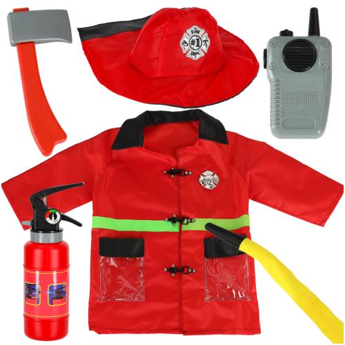 KIK KX4295 Karnevalový kostým hasičov s vysielačkou 3-8 rokov
