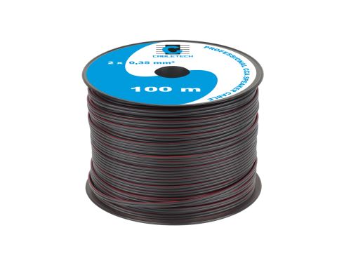 Cabletech Kábel reproduktora CCA 0,35 mm čierny KAB0363