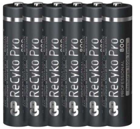GP Nabíjacie batérie ReCyko Pro Professional AAA (HR03) B2218V, 6 ks, čierne 1033126080