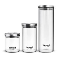 LAMART LT6010 Sada 3 sklenených dóz 42002177