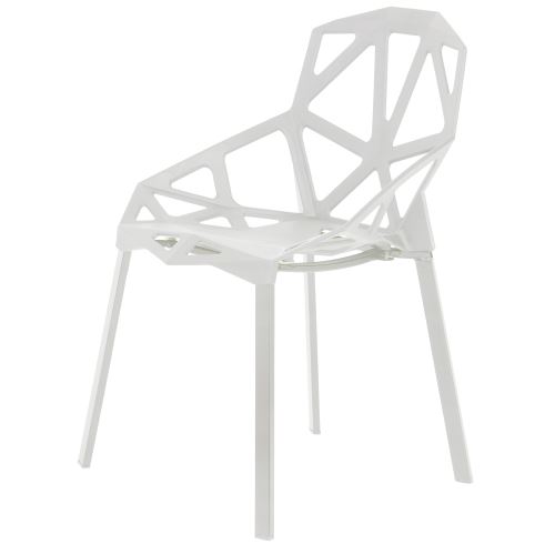 MODERNHOME PC-015 WHITE Sada bielych moderných stoličiek do obývacej izby 4 ks