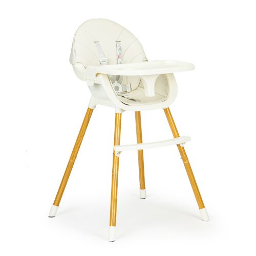 ECOTOYS HA-004 BEIGE Detská jedálenská stolička 2v1 béžová farba