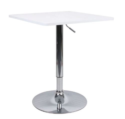 Kondela 261274 Barový stôl s nastaviteľnou výškou biela 60x70-91 cm FLORIAN 2 NEW