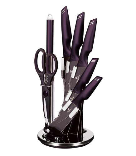 Berlingerhaus Súprava nožov v stojane 8 ks Purple Eclipse Collection BH-2587