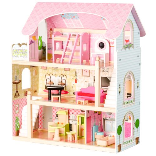 ECOTOYS ZA-4110 Drevený domček pre bábiky Fairy Tale Residence
