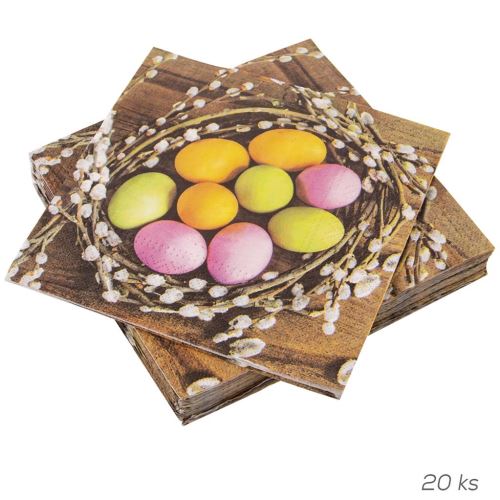 Obrúsok Vajíčka v hniezde 20 ks 33x33 cm