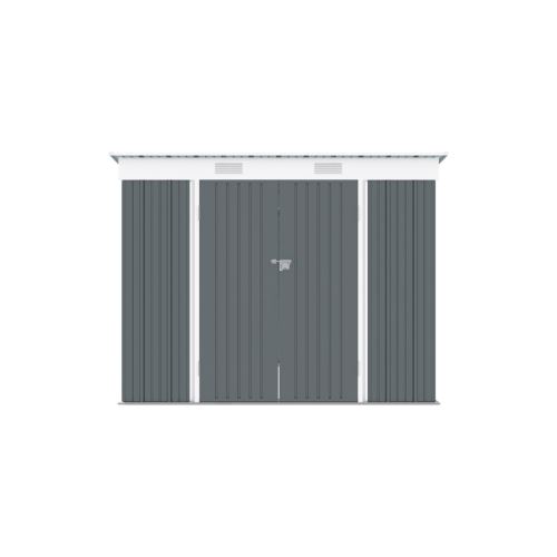 Riwall PRO RMSP 6x8 Anthracite záhradný domček kovový 2,4 x 1,8 m s pultovou strechou SM-F68K-H158-A