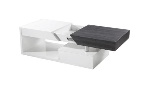Kondela 205722 Konferenčný stolík Melida, biela, šedočierna, MELIDA 60 x 120 x 43 cm