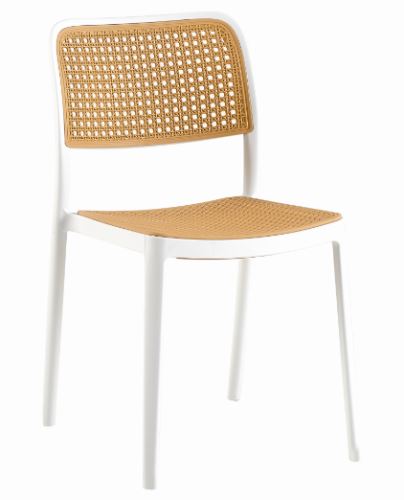 Kondela 373359 Stohovateľná stolička biela, béžová RAVID TYP 1
