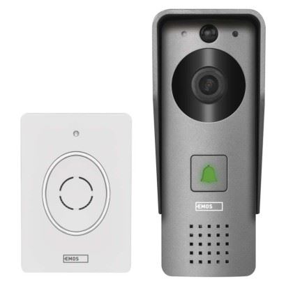 Emos GoSmart Domový bezdrôtový videozvonček H4031 IP-09C s wifi, sivý 3010040310
