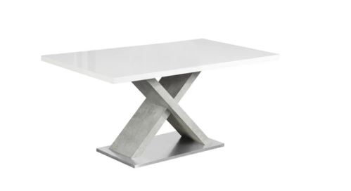 Kondela 229188 Jedálenský stôl, biela s vysokým leskom 160x90 cm, Farnel 90 x 160 x 76 cm