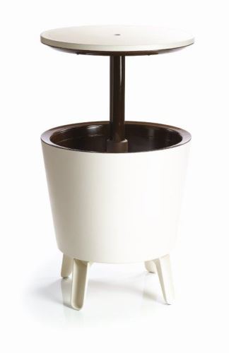 Záhradný rozkladací stolík Keter Cool Bar krémovo - hnedý 610341