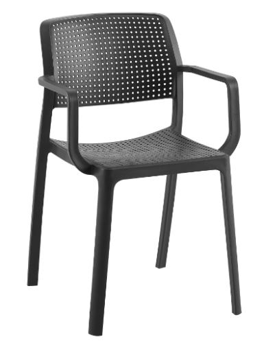 Kondela 373354 Stohovateľná stolička čierna DENTON