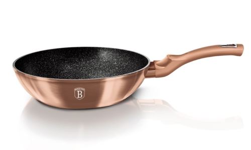 BERLINGERHAUS wok s mramorovým povrchom 28 cm Rosegold Metallic Line BH-1512