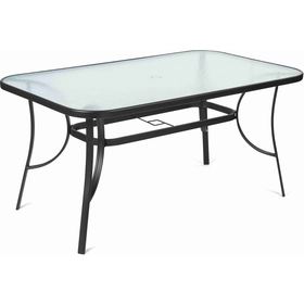 FIELDMANN Záhradný stôl so sklenenou doskou 150×90×71 cm FDZN 5020 50001603