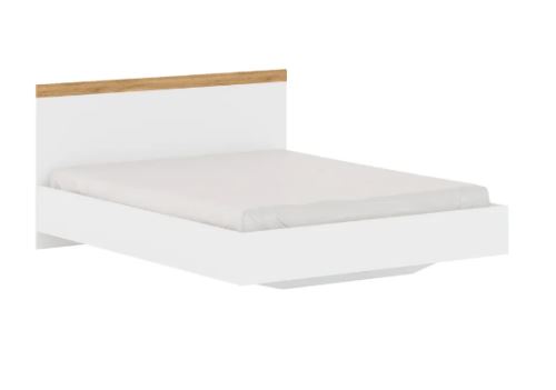 Kondela 352393 Manželská posteľ 160x200 biela, hnedá VILGO drevotrieska 89 x 160 x 200 cm